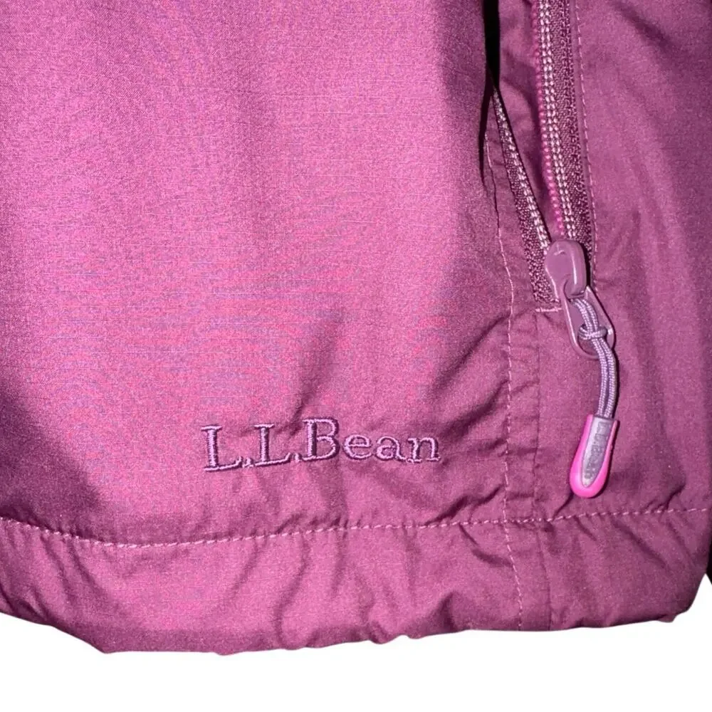 L.L. Bean Nylon Lightweight Hooded Jacket Mesh Lined Purple outdoors Women's M